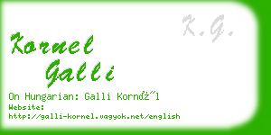 kornel galli business card